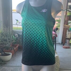 New Balance Women's Green and Black singlet